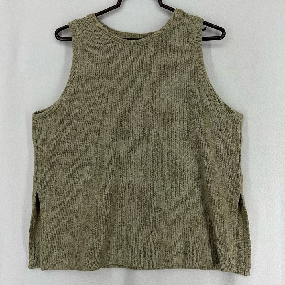 H&M Sleeveless Knit Blouse Womens Large Beige